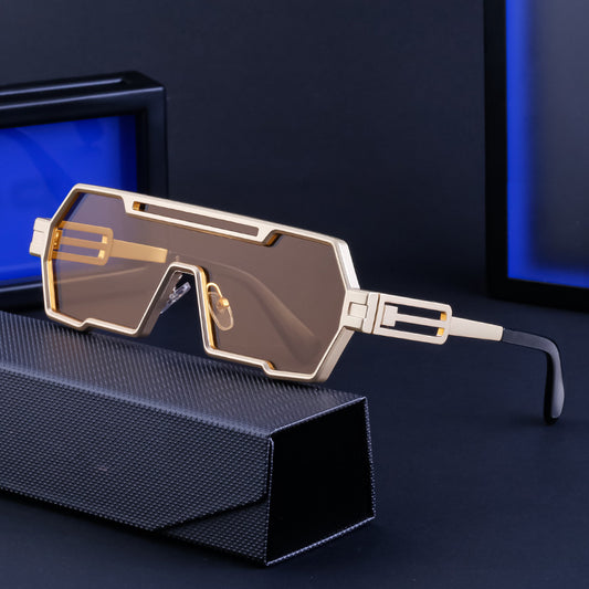 Future Technology Sunglasses New Integrated Metal Sunglasses Fashionable Cool Sunglasses