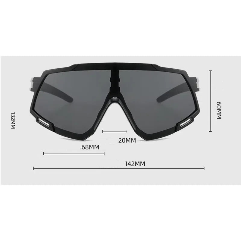 New Large Frame Windproof Bicycle Riding Glasses Night Vision Sports Sunglasses Outdoor Sunglasses