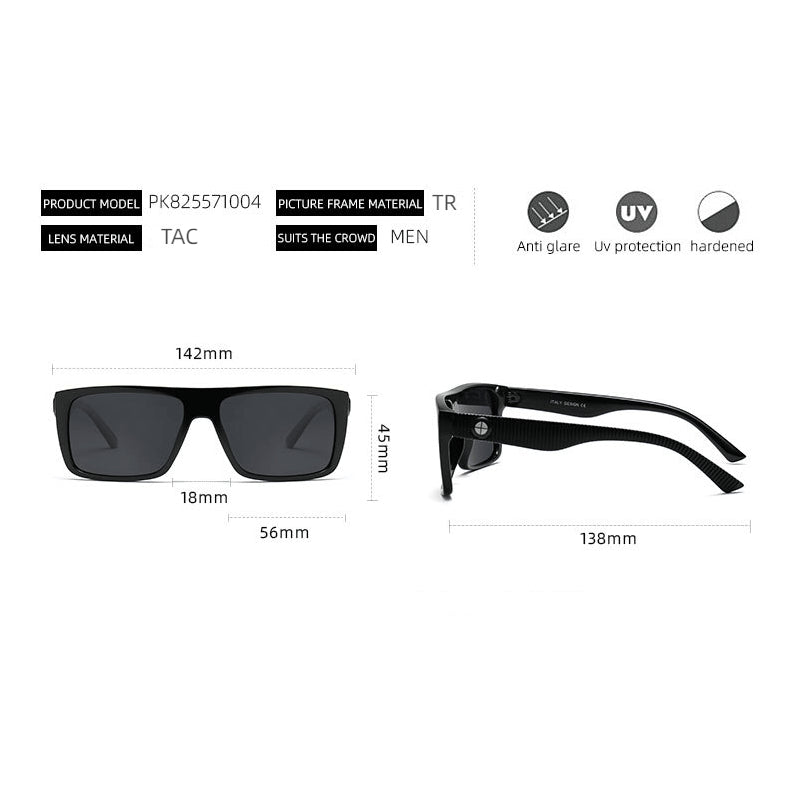 New Sunglasses Outdoor Cycling Glasses for Men and Women Classic Retro Square Frame Sunglasses