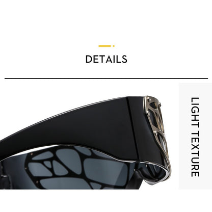 New Fashion Sunglasses Wrap-around Y2K Technology Sunglasses Metal Mesh Sunglasses Sunglasses