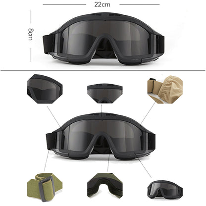 Desert Locust Riding Glasses Anti-impact Windproof Mirror Equipment Retro Motorcycle Anti-wind and Sand Goggles