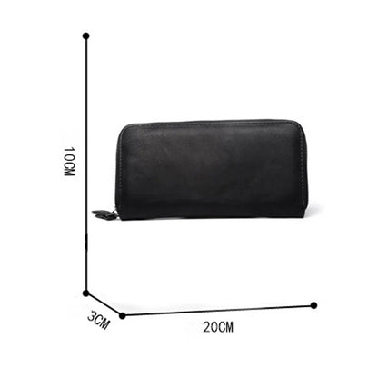 New Business Men's Wallet Long Zipper Bag Multi-function Handbag Card Bag Mobile Phone Bag Coin Purse, Men's Gift