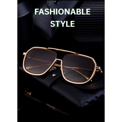 Unique Men's Sunglasses Irregular Frame Sunglasses Men's High-end Business Sunglasses Men's Trendy Sunglasses