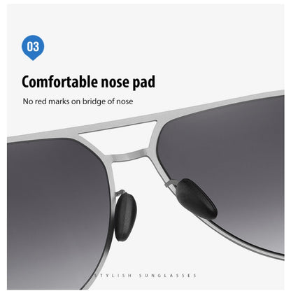 New Polarized Driving Sunglasses Fashion Men's Metal UV Protection Photochromic Sunglasses