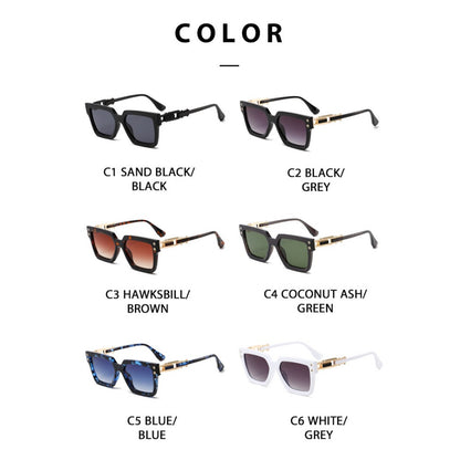 Men's Metal Sunglasses Fashion Square Frame Sunglasses Sunglasses UV400 Goggles Boyfriend Gift