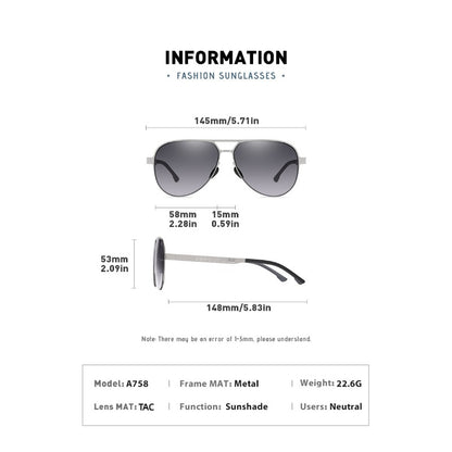 New Polarized Driving Sunglasses Fashion Men's Metal UV Protection Photochromic Sunglasses