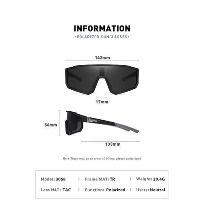 New Style Sports Glasses Sunglasses Fashion Polarized Colorful Cycling Glasses Men's One-piece Sunglasses Outdoor Sunglasses|Modern Cat