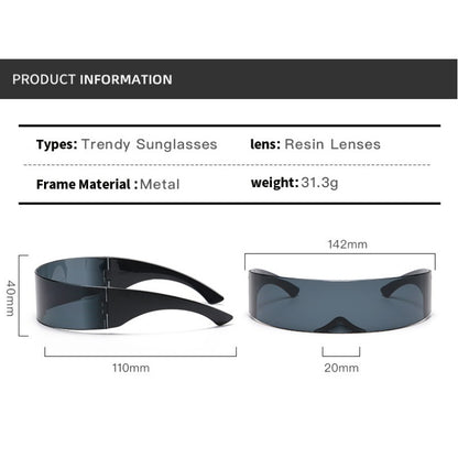 New Futuristic Sunglasses Punk Integrated Sunglasses Stylish Cool Disco Sunglasses Personality Sunglasses