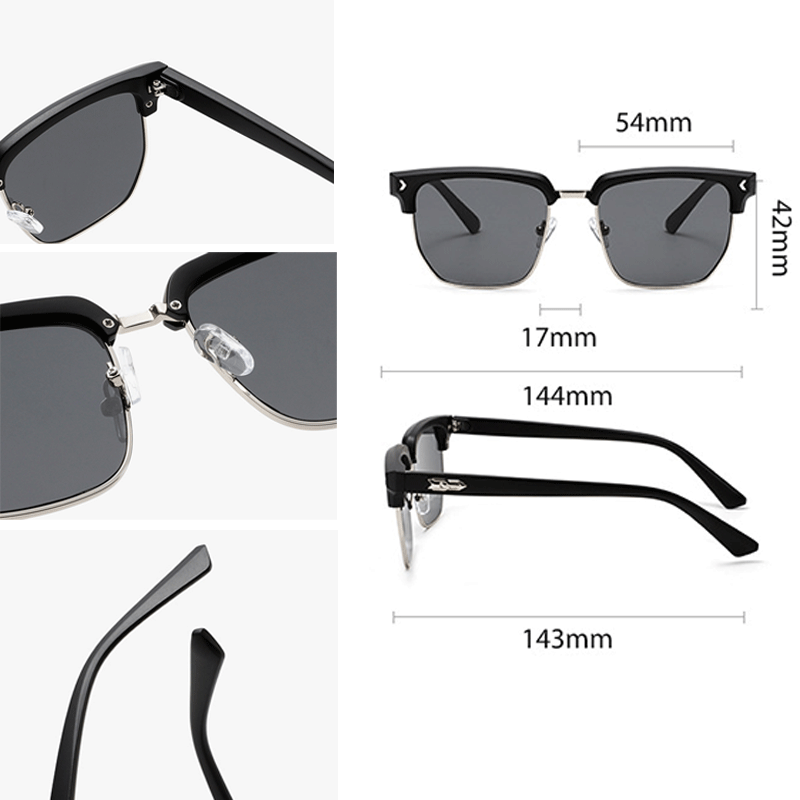 New Men's Sunglasses Square Sunglasses Fashion Simple Anti-ultraviolet Sunglasses