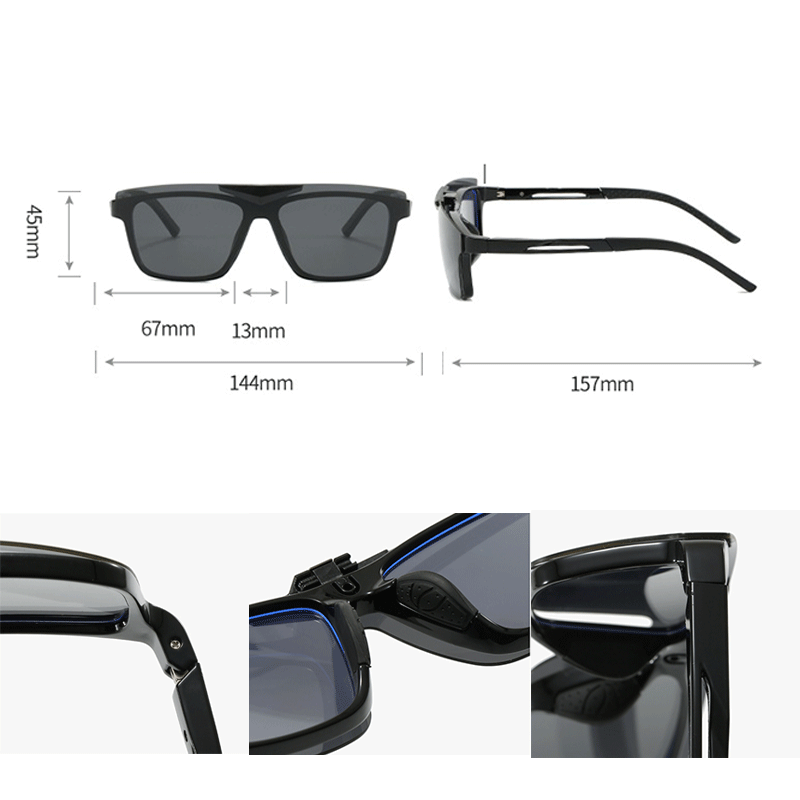 Two-in-one Flip-up Sunglasses Polarized Cycling Glasses for Men and Women TR90 Frame Can Be Equipped with Myopia Sports Glasses