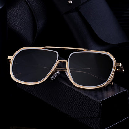 Unique Men's Sunglasses Irregular Frame Sunglasses Men's High-end Business Sunglasses Men's Trendy Sunglasses