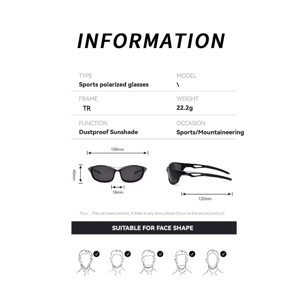 High Quality Cycling Sunglasses Sports Polarized Sunglasses Men and Women Outdoor Cycling Driving Sunglasses Polarized Fishing Glasses