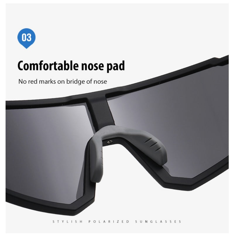 New Style Sports Glasses Sunglasses Fashion Polarized Colorful Cycling Glasses Men's One-piece Sunglasses Outdoor Sunglasses|Modern Cat