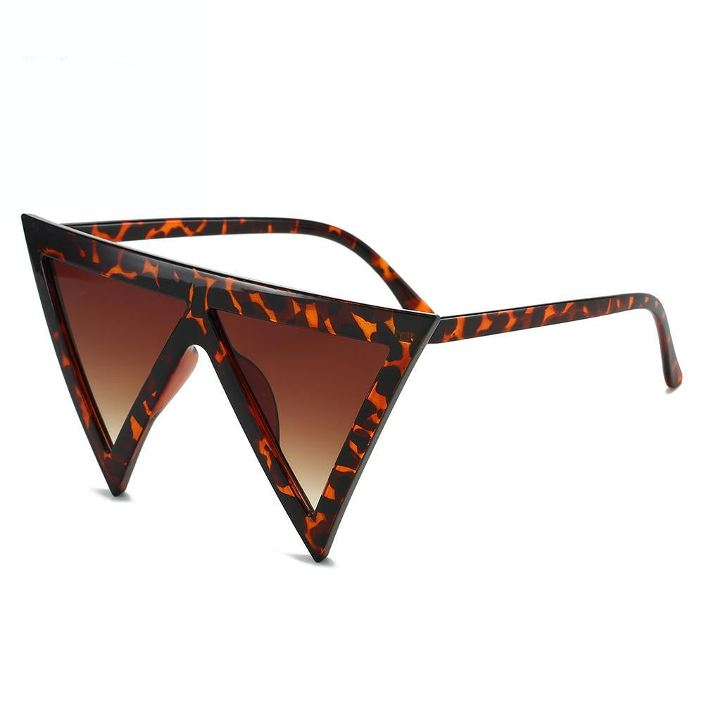 Outdoor UV Protection Sunglasses for Women New Style Personality Modern Catwalk Sunglasses Triangle Hip-hop Sunglasses