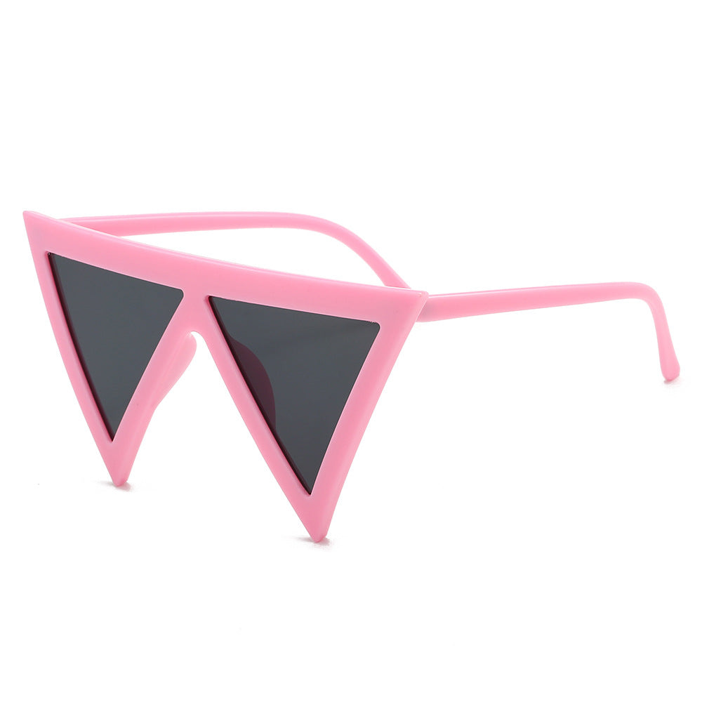 Outdoor UV Protection Sunglasses for Women New Style Personality Modern Catwalk Sunglasses Triangle Hip-hop Sunglasses