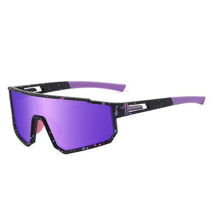 New Style Sports Glasses Sunglasses Fashion Polarized Colorful Cycling Glasses Men's One-piece Sunglasses Outdoor Sunglasses|Modern Cat