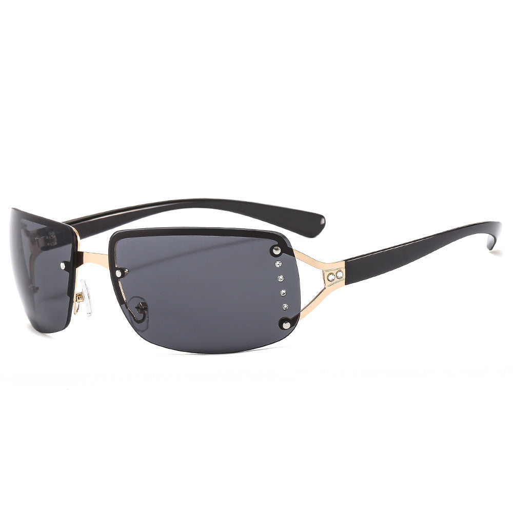 New Y2K Diamond-studded Sunglasses, Fashionable Sunglasses, High-quality Sunglasses